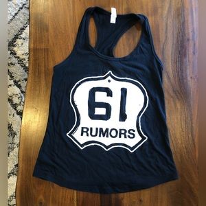 61 Rumors band Y back tank size M black/white Ideal T by next level